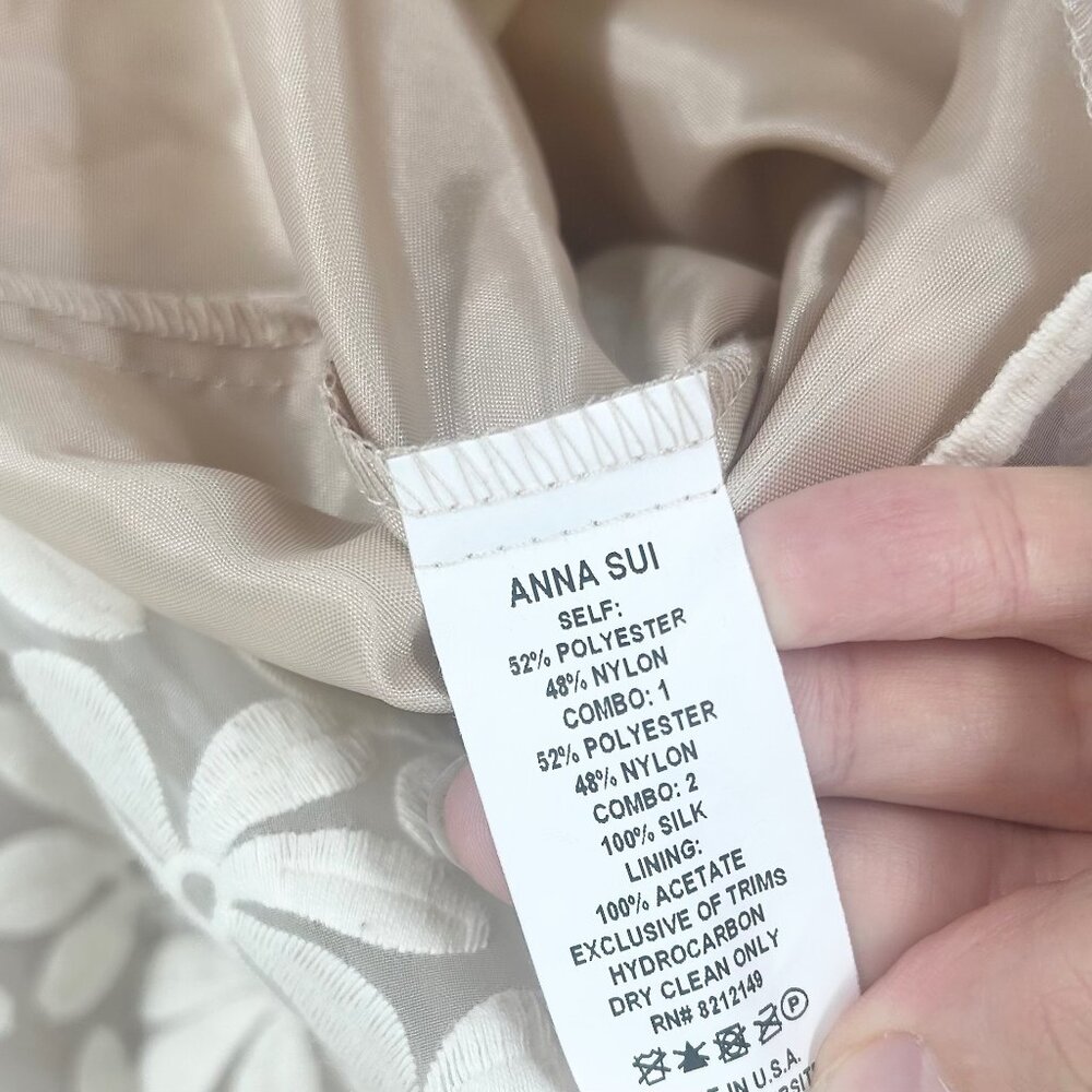 Ann Sui BHLDN Cleo Floral Lace Mini Dress - Picture 6 of 10